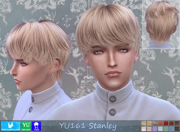 NewSea: Yu 161 Stanley hair for Sims 4