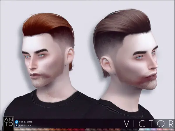 The Sims Resource: Victor Hair by Anto for Sims 4