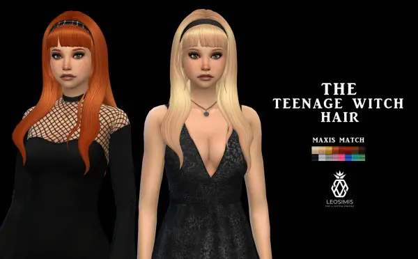 Leo 4 Sims: Teenage Witch Hair for Sims 4