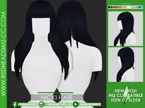 Coupure Electrique: Nicki Hair for Sims 4