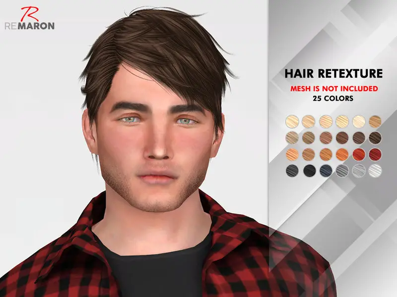 The Sims Resource On0928 Hair Retextured By Remaron Sims 4 Hairs