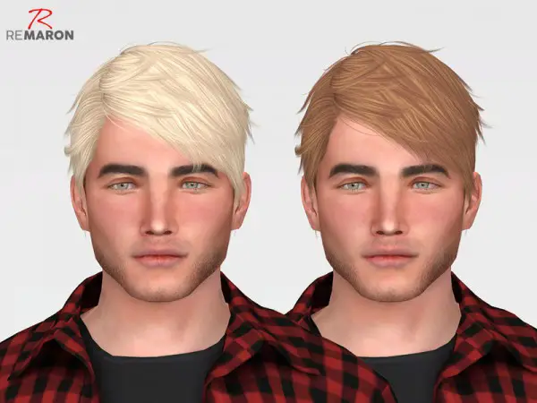 The Sims Resource: ON0928 Hair Retextured by remaron for Sims 4