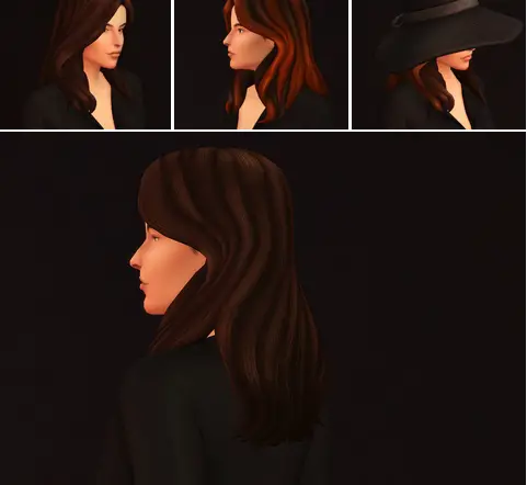 Rusty Nail: Wavy Hair Edit V1 for Sims 4