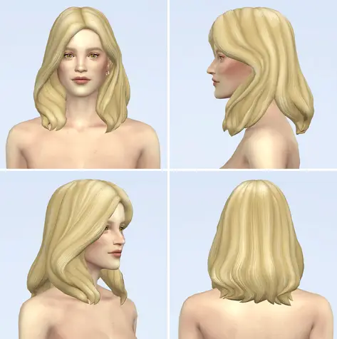 Rusty Nail: Wavy Hair Edit V3 for Sims 4