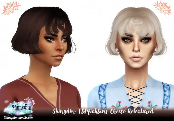 Shimydim: Tsminh`s Cheese hair retextured for Sims 4