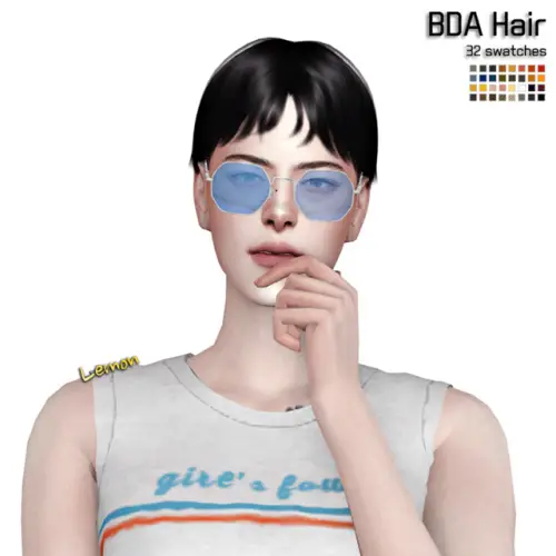 Lemon: BDA Hair for Sims 4