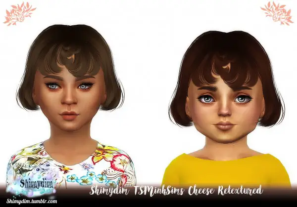 Shimydim: Tsminh`s Cheese hair retextured for Sims 4