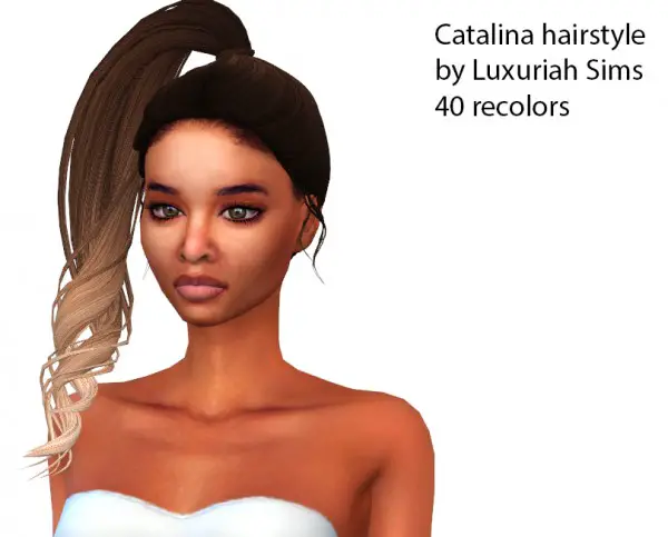 Lluxuriah Sims: Catalina hair for Sims 4