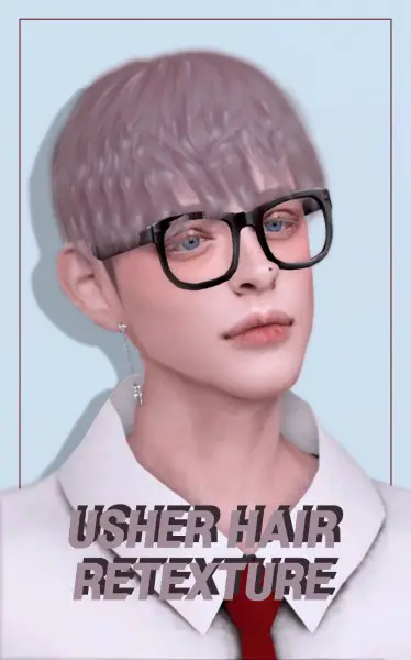 Oje Sims: Usher Hair retextured for Sims 4
