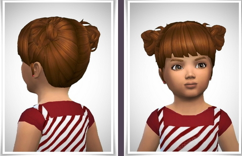 Birksches sims blog: Ellie Hair for Toddlerr for Sims 4