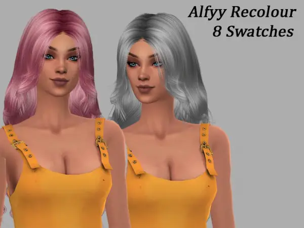 The Sims Resource: Anto`s Laurell hair recolored by Alfyy for Sims 4