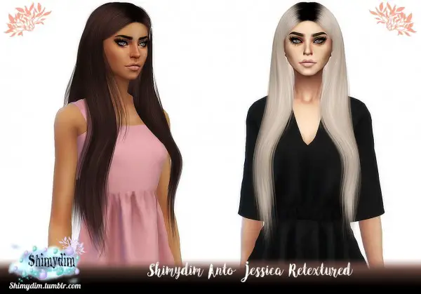 Shimydim: Anto`s Jessica hair retextured for Sims 4