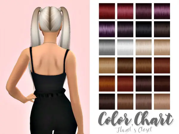 The Sims Resource: LeahLillith`s Kerrie Hair Retextured by HazelsCloset for Sims 4
