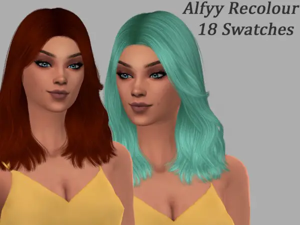 The Sims Resource: NightCrawler`s Fusion hair retextured by Alfyy for Sims 4