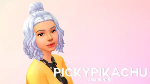 Pickypikachu: Shizue Hair for Sims 4
