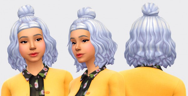 Pickypikachu: Shizue Hair for Sims 4