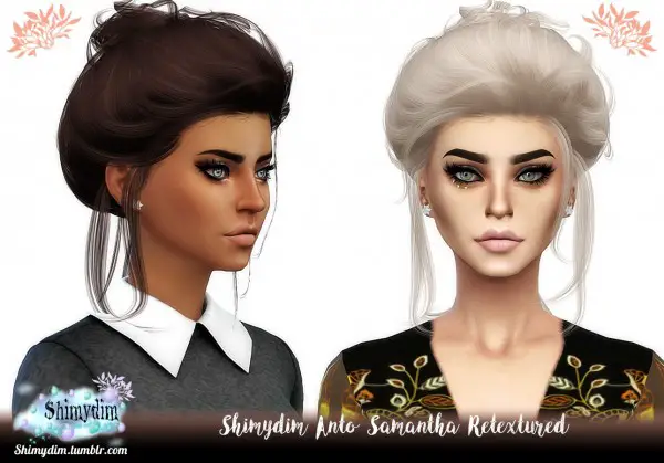 Shimydim: Anto`s Samantha Hair Retexturee for Sims 4