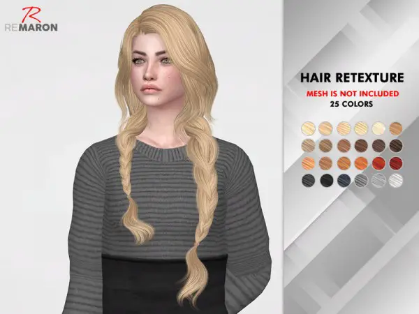 The Sims Resource: Wings OE0316 Hair Retextured by remaron for Sims 4