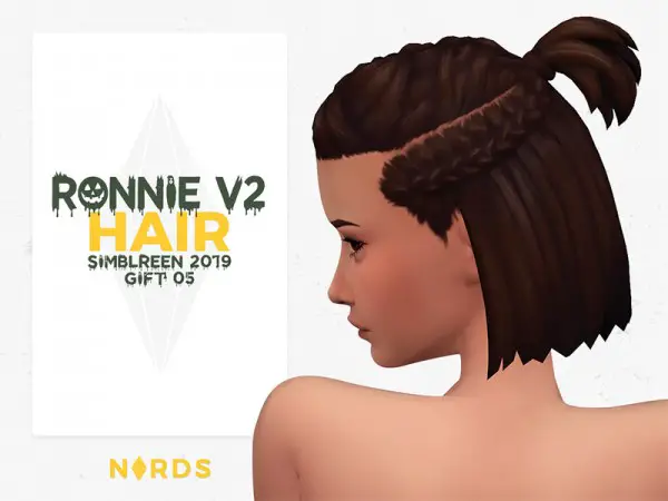 The Sims Resource: Ronnie Hair V2 by Nords for Sims 4