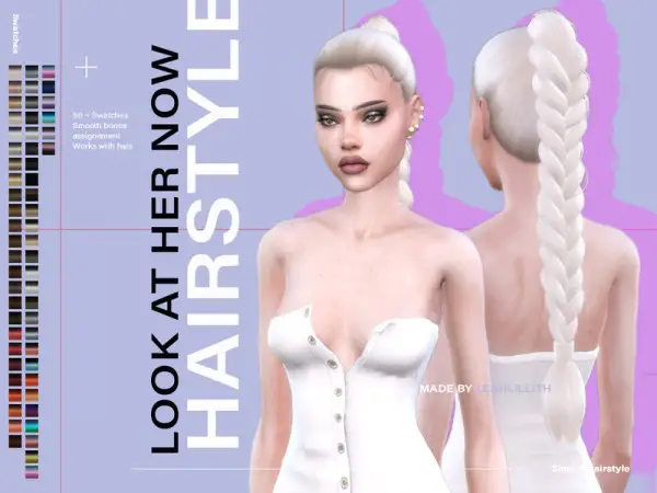 The Sims Resource: Look At Her Now Hair by Leah Lillith for Sims 4
