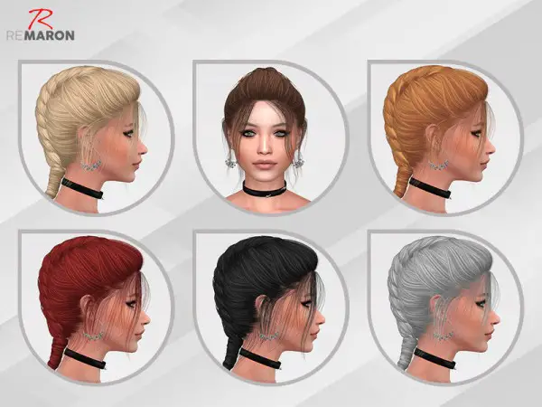 The Sims Resource: Neah hair retextured by remaron for Sims 4