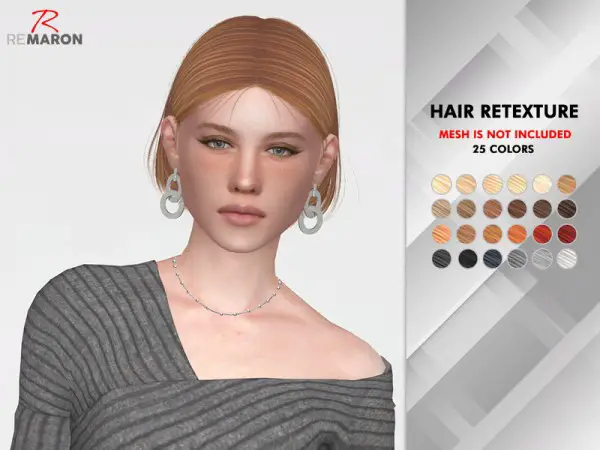The Sims Resource: WINGS ON1026 hair retextured by remaron for Sims 4
