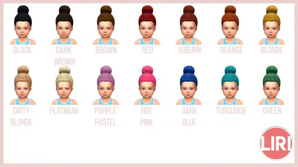 Mod The Sims: Large High Bun by Lierie for Sims 4