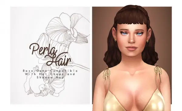 Isjao: Perla Hair for Sims 4