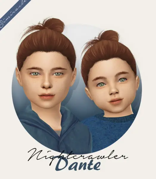 Simiracle: Nightcrawler`s Dante Hair retextured   kids and toddlers version for Sims 4
