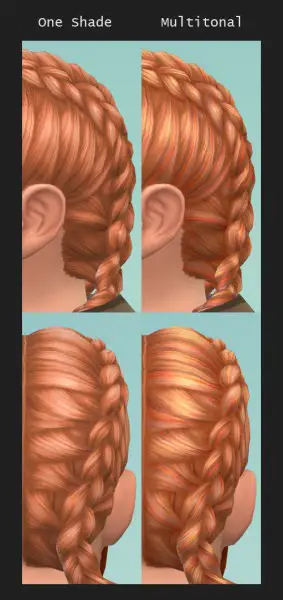 Mod The Sims: 33 Double Dutch Braids Hair Recolours by Simmiller for Sims 4