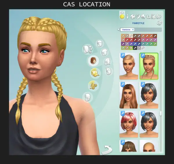 Mod The Sims: 33 Double Dutch Braids Hair Recolours by Simmiller for Sims 4