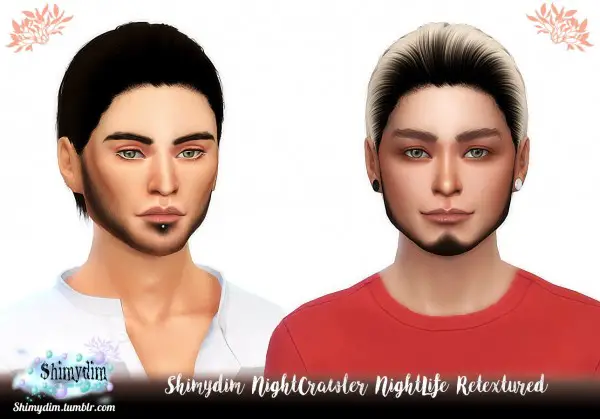 Shimydim: NightCrawler`s NightLife hair retextured for Sims 4