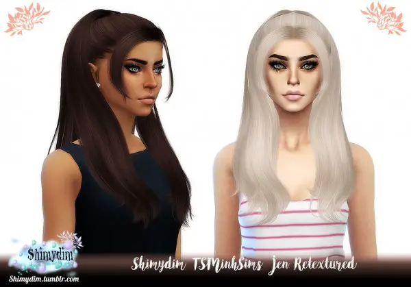 Shimydim: TSMinh`s Jen Hair Retextured for Sims 4