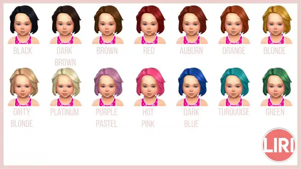 Mod The Sims: Side Swept Wavy Bob by Lierie for Sims 4