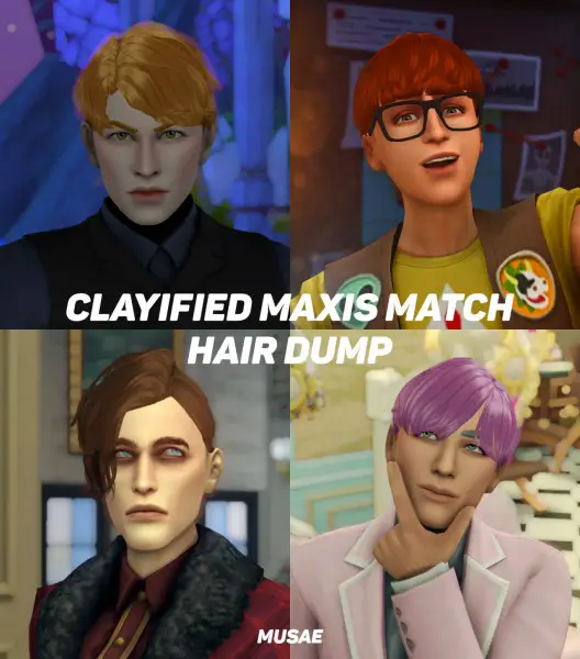 Effie: Clayified Maxis Match Hair Dump for Sims 4