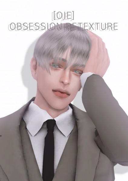 Oje Sims: Obsession hair retextured for Sims 4