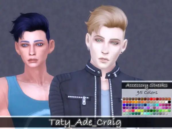 Taty: Ade Darma`s Graig Hair Retextured for Sims 4