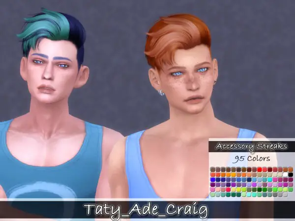 Taty: Ade Darma`s Graig Hair Retextured for Sims 4