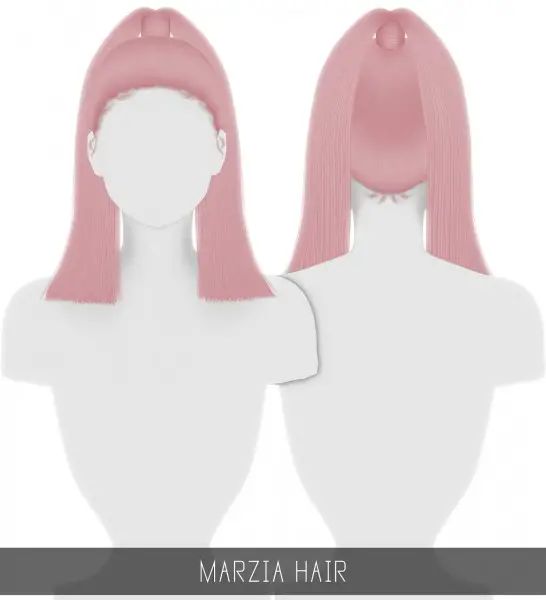 Simpliciaty: Marzia hair for Sims 4