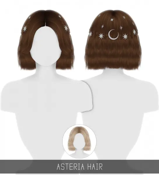 Simpliciaty: Asteria Hair for Sims 4