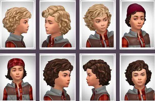 Birksches sims blog: Dodo Hair Kids version for Sims 4