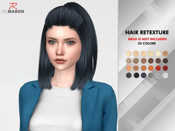 The Sims Resource: Blush Hair Retextured by remaron for Sims 4