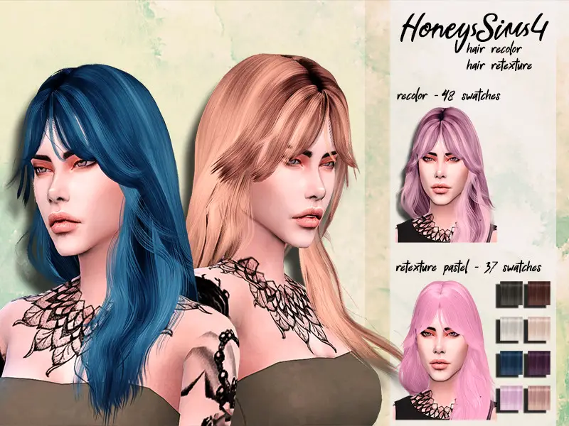 The Sims Resource Wings On1020 Hair Retextured By Honeyssims4 Sims 4 Hairs