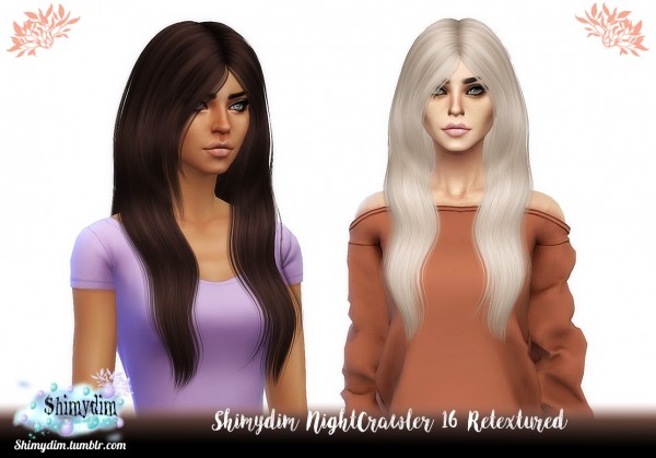 Shimydim: NightCrawler`s 16 Hair Retextured for Sims 4
