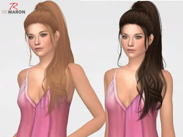 The Sims Resource: S Club N15 Aria Hair Retextured by remaron for Sims 4