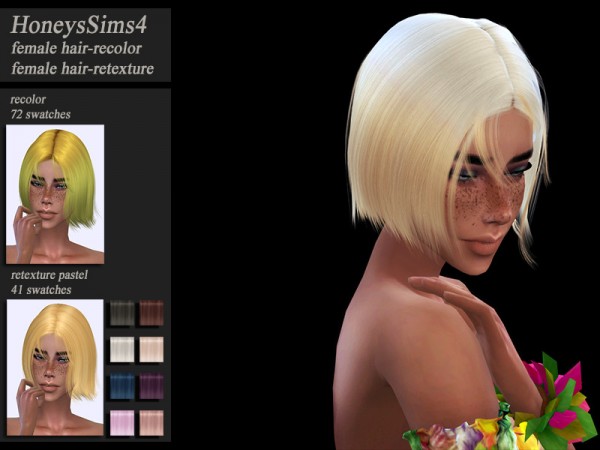 The Sims Resource: Wings OS1027 hair retextured by HoneysSims4 for Sims 4