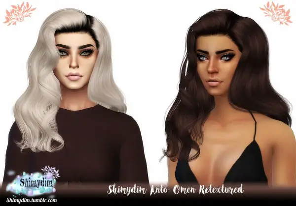 Shimydim: Anto`s Omen Hair Retextured for Sims 4