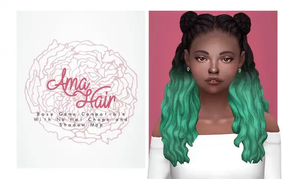 Isjao: Ama Hair for Sims 4