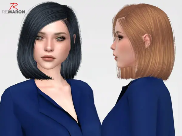The Sims Resource: Azure Hair Retextured by remaron for Sims 4
