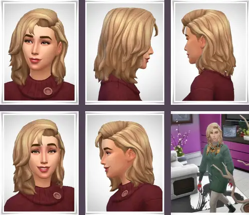 Birksches sims blog: Kiernan Hair for Sims 4